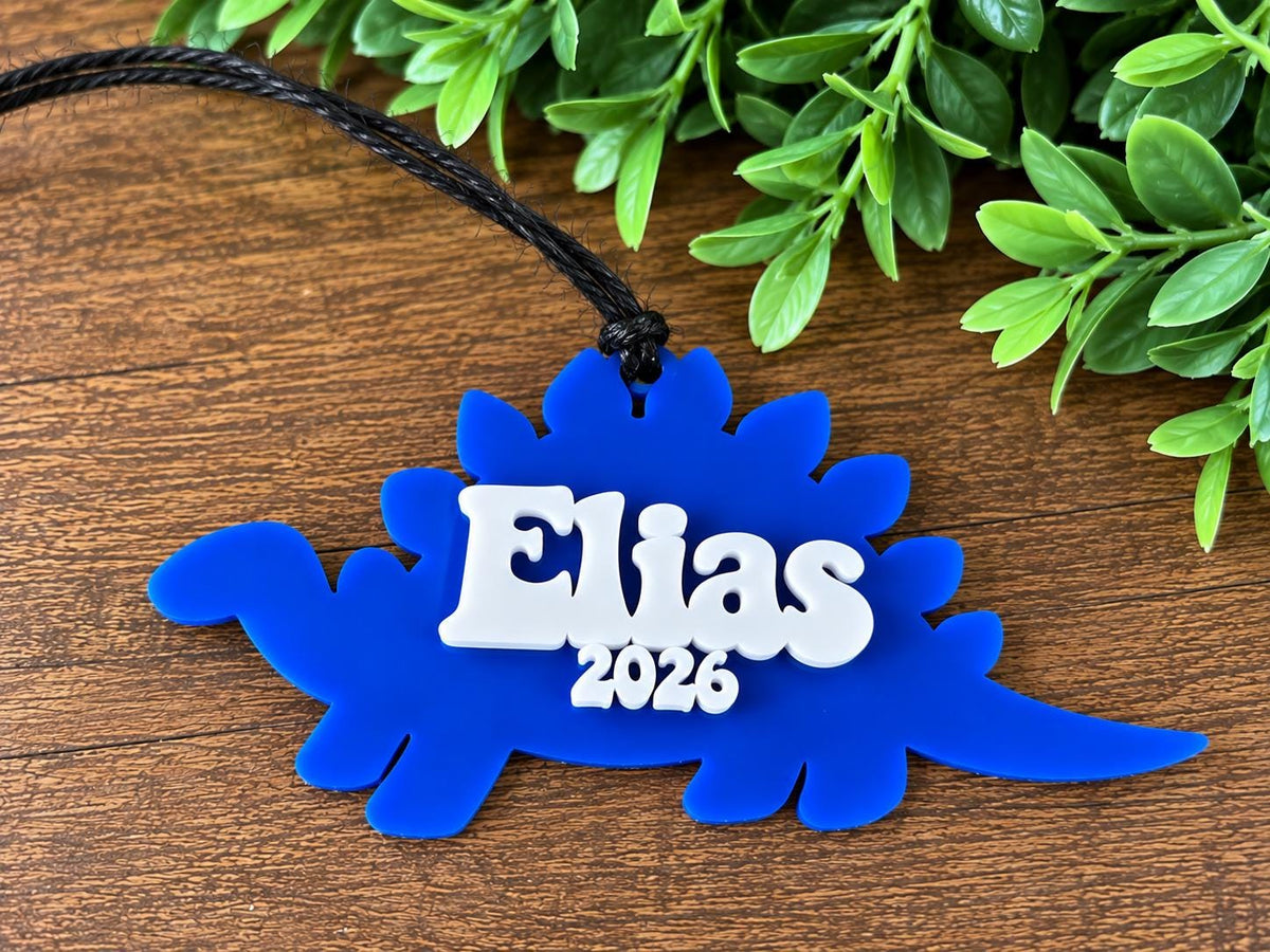 Dinosaur Personalized Acrylic Christmas Ornament