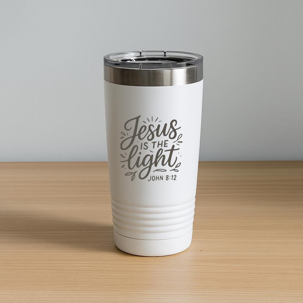 20 oz Jesus Is The Light Engraved Tumbler