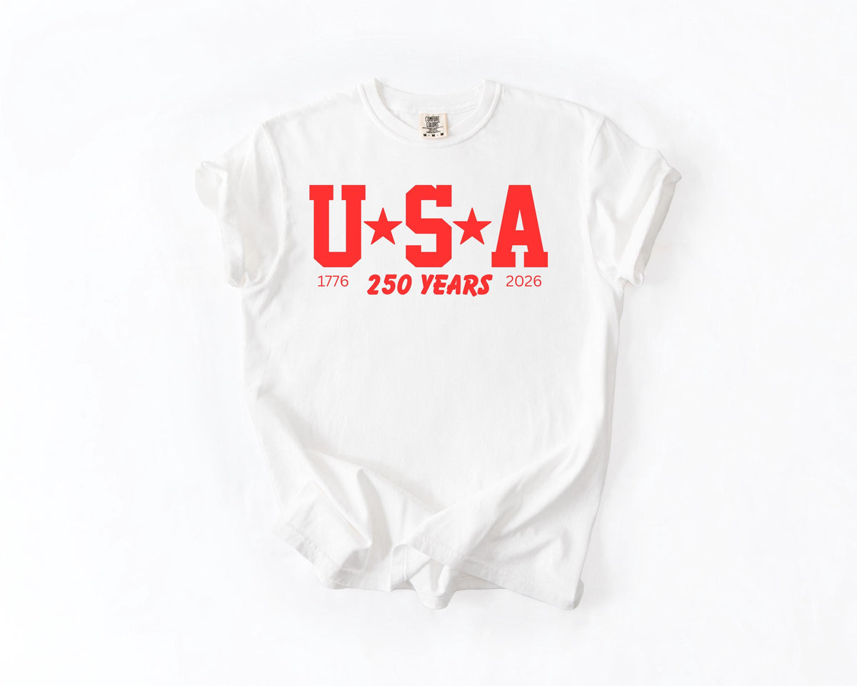 USA Varsity T-Shirt – 250 Years Anniversary (1776-2026)
