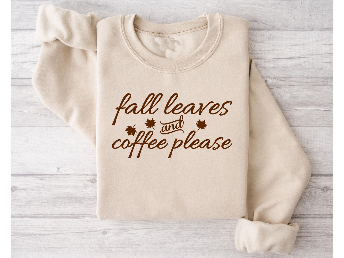 Fall Leaves Coffee Crewneck Sweatshirt