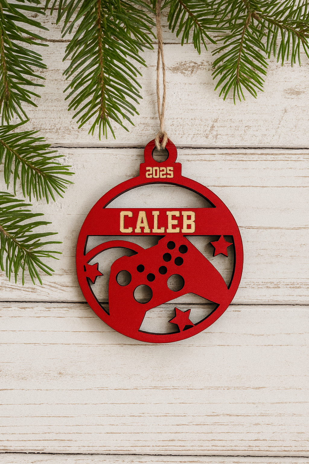 Personalized Gamer Christmas Ornament