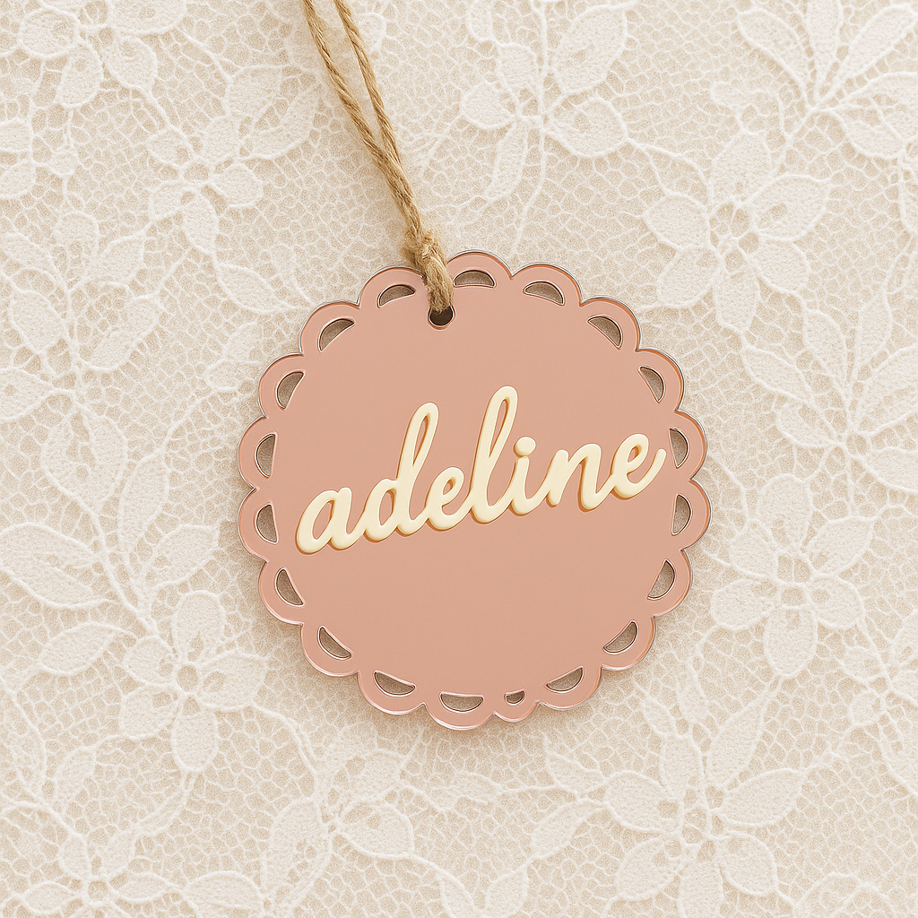 Personalized Rose Gold Mirrored Ornament