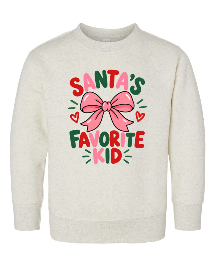 Santa’s Favorite Kid Christmas Sweatshirt