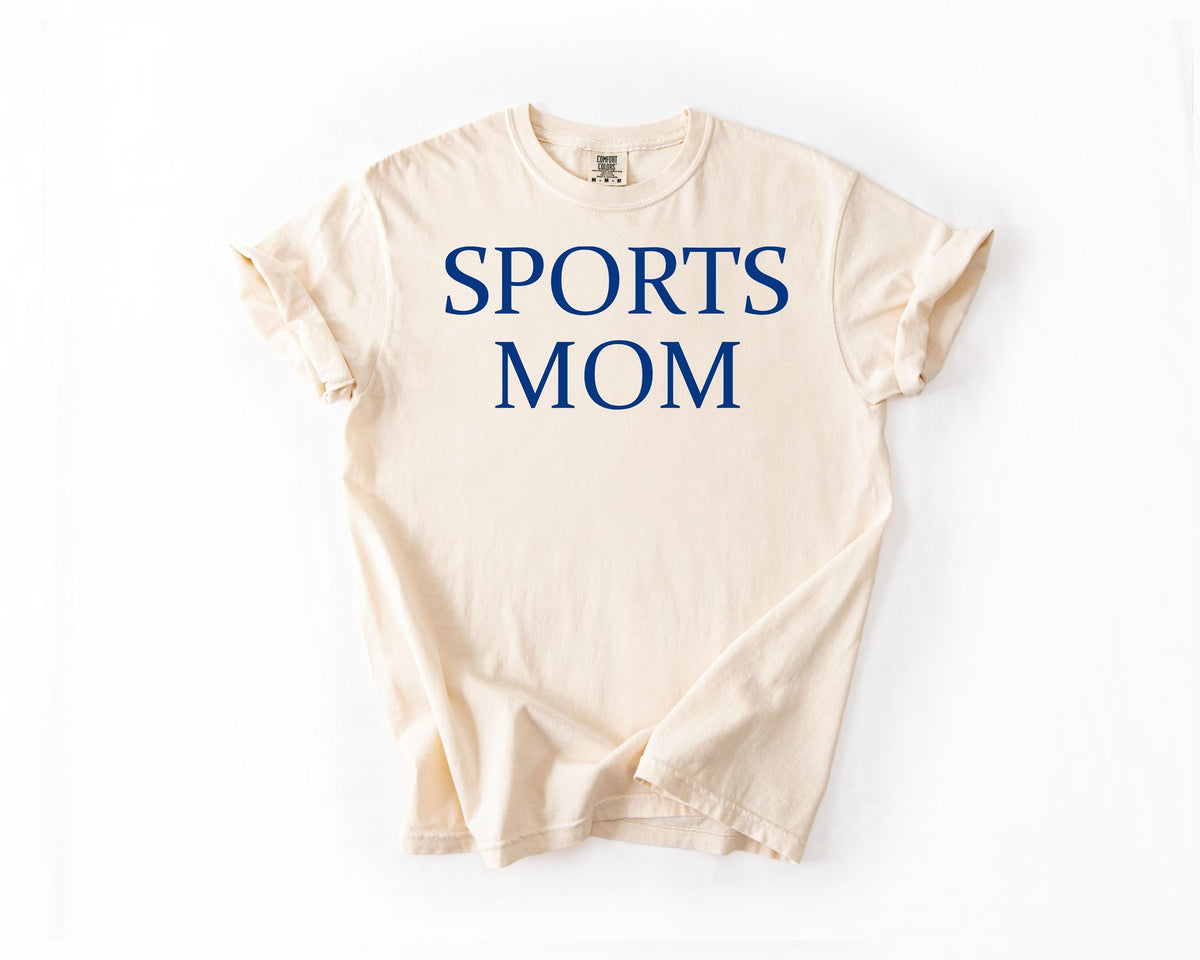 Sports Mom Comfort Colors Tee, Game Day, Neutral Graphic Shirt