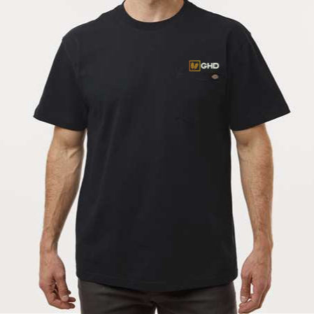 Dickies Men's Embroidered Logo Heavyweight Pocket Tee