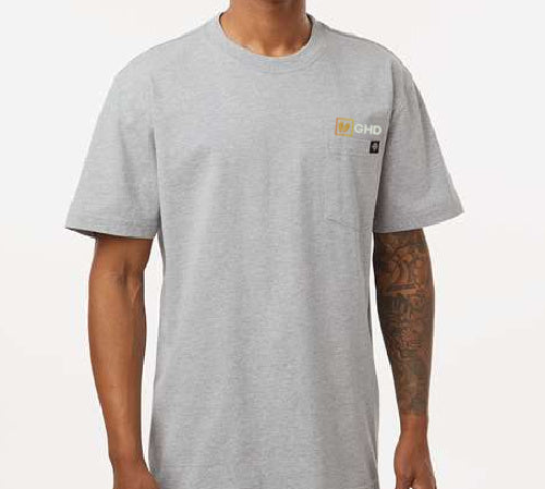 Dickies Men's Embroidered Logo Heavyweight Pocket Tee