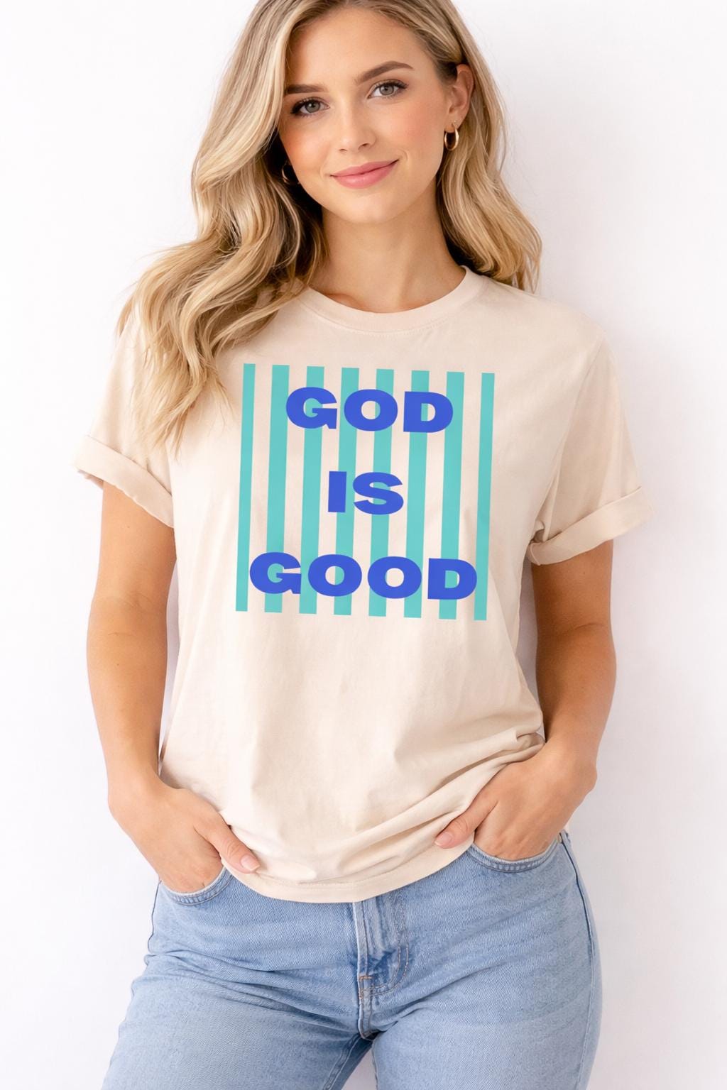 God Is Good Tee, Modern Christian Faith Shirt