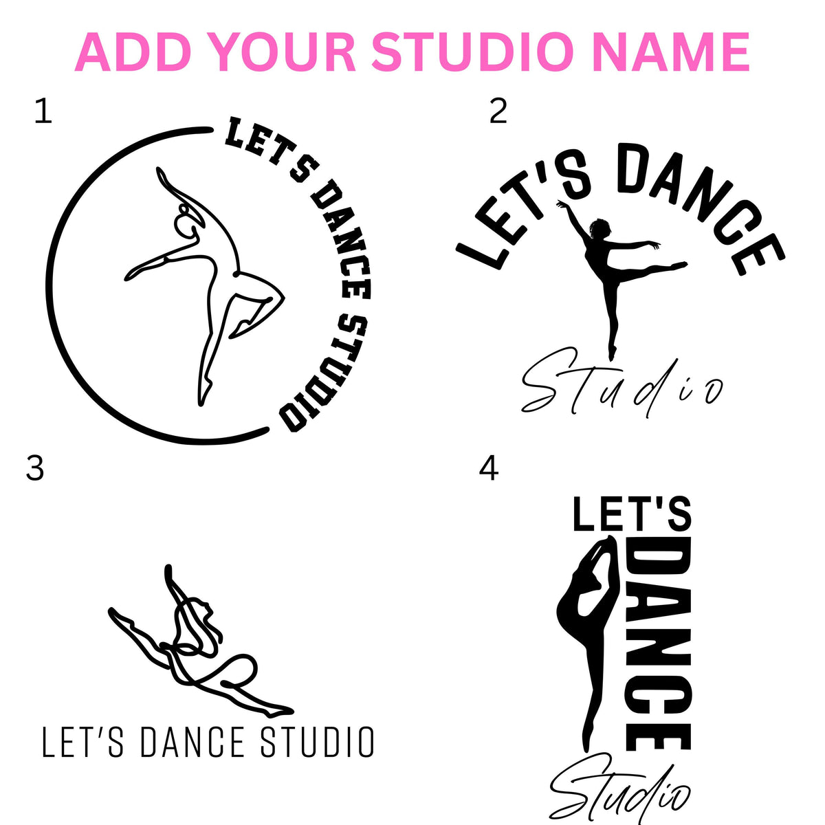 Personalized Dance Studio Zippered Portfolio