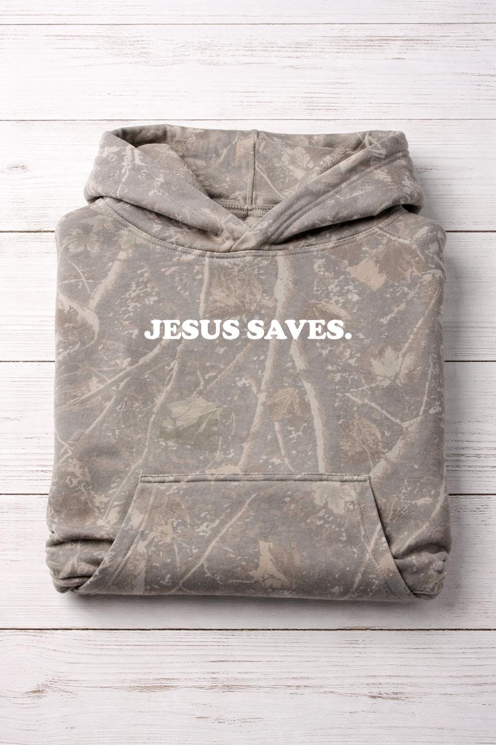 Youth Camo Hoodie – Jesus Loves You Christian Sweatshirt