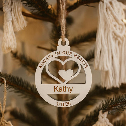 Personalized Memorial Wood Ornament