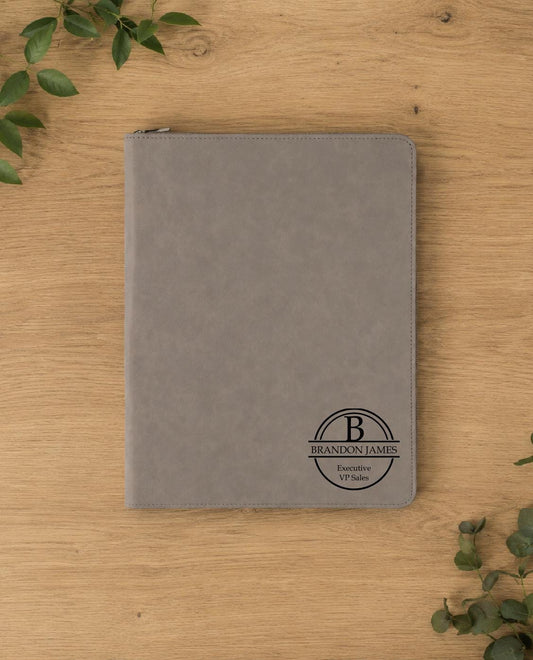 Personalized Faux Leather Portfolio Binder