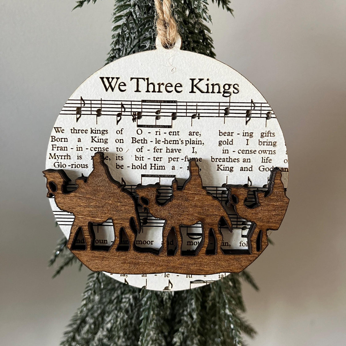 Christmas Ornament – Music Sheet Nativity Scene