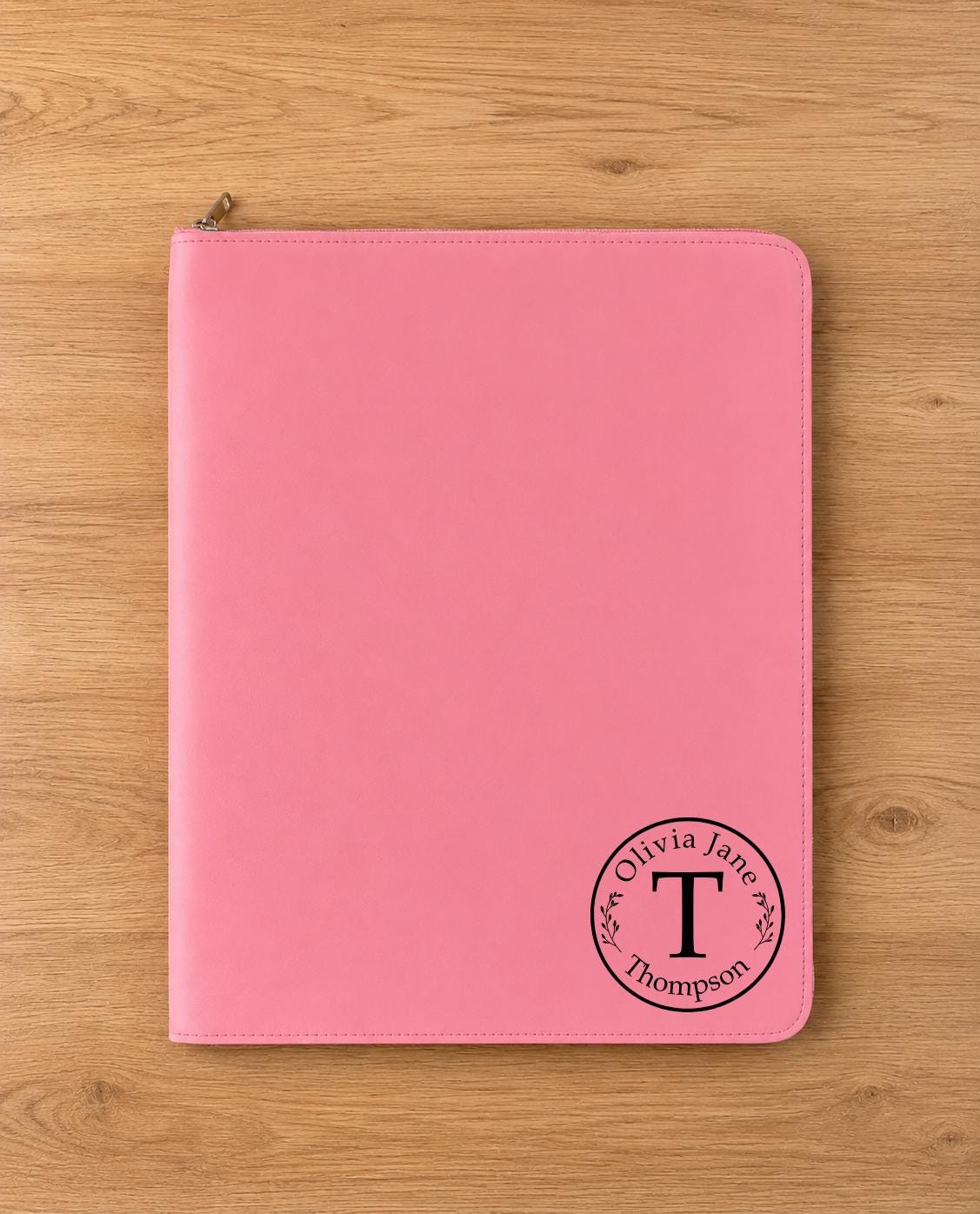 Personalized Faux Leather Portfolio Binder