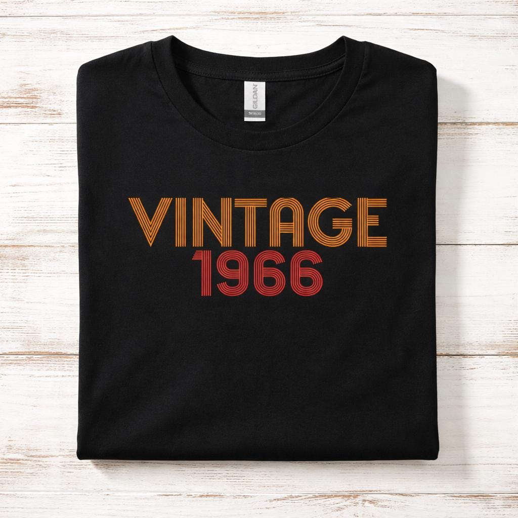 Vintage Birth Year Graphic T-Shirt Classic