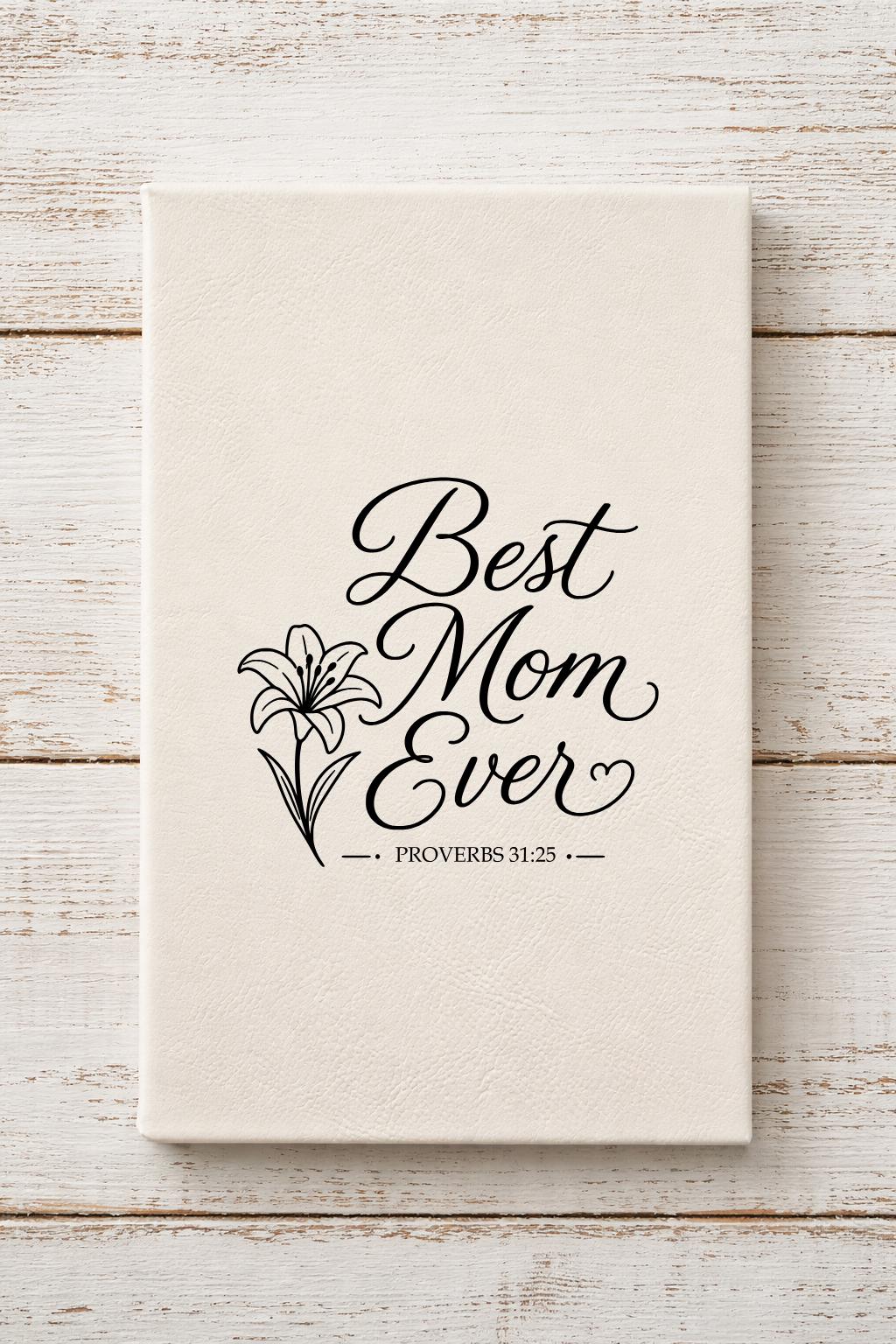 Leatherette Journal, Proverbs 31:25, Floral Scripture Notebook