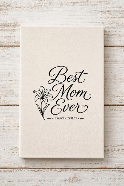 Leatherette Journal, Proverbs 31:25, Floral Scripture Notebook
