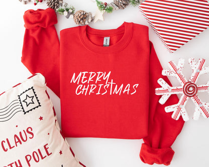 Merry Christmas Sweatshirt – Cozy Holiday Crewneck Apparel