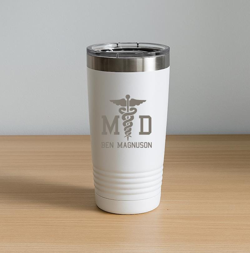 Personalized Medical Tumbler – Engraved Stainless Steel Nurse Doctor Cup