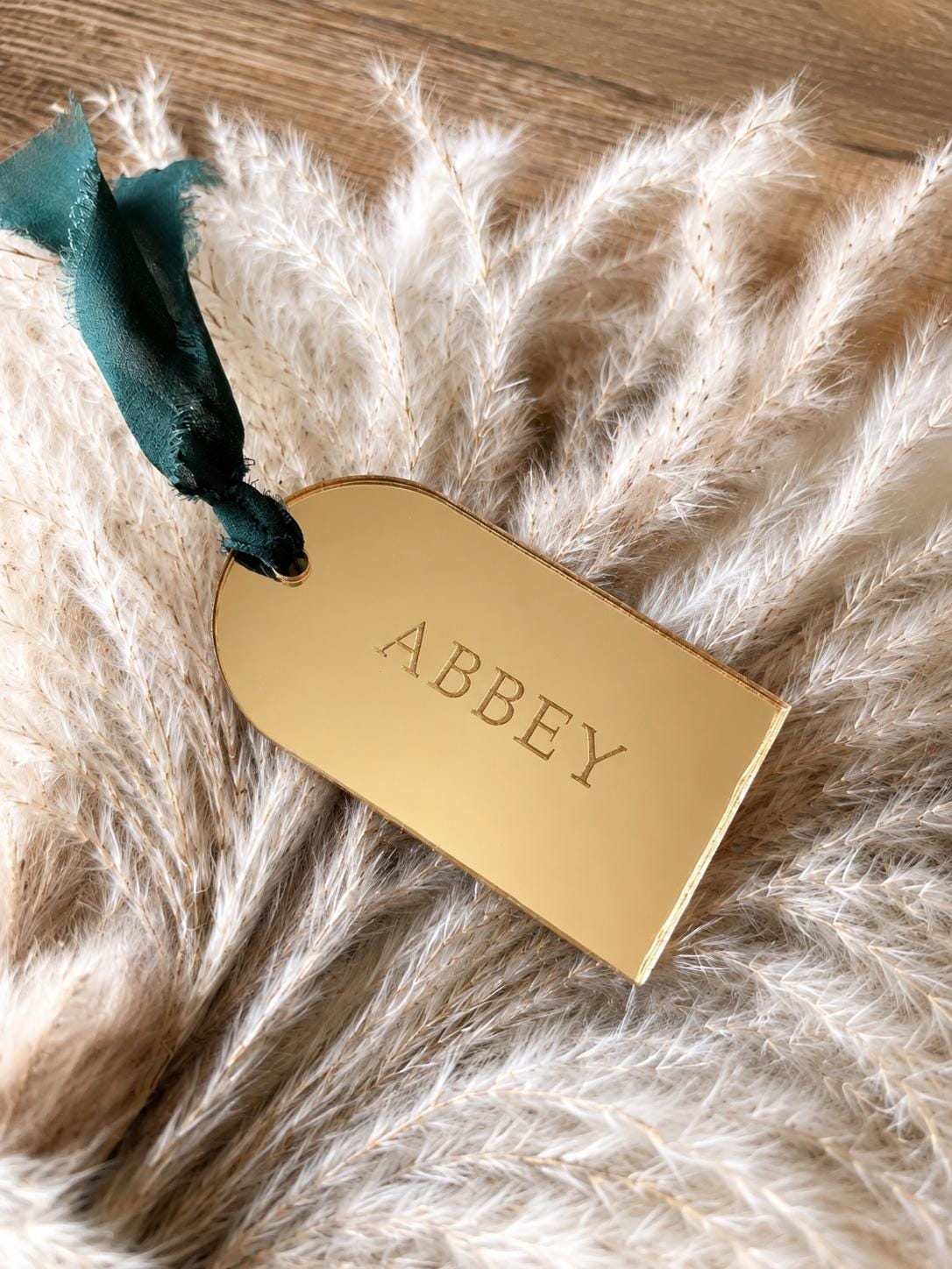Gift Tag/Christmas Ornament Mirrored Gold Acrylic