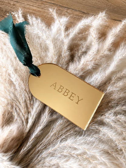 Gift Tag/Christmas Ornament Mirrored Gold Acrylic