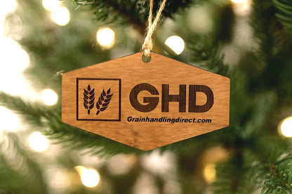 Add Your Logo Personalized Wood Christmas Ornament