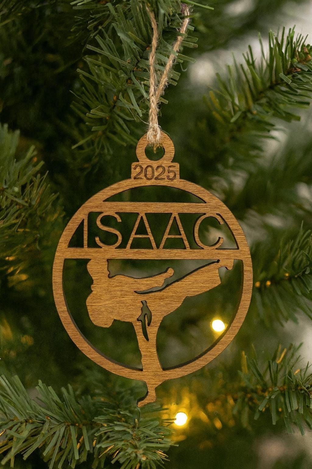 Karate\Taekwondo Personalized Wood Christmas Ornament