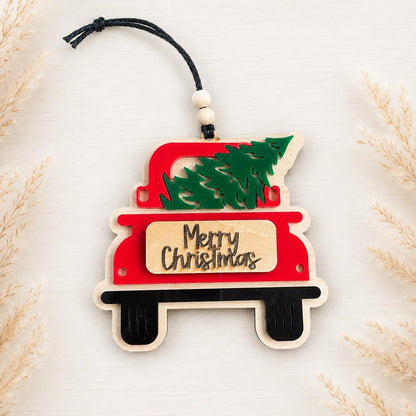 Personalized Christmas Truck Ornament