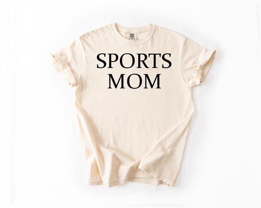 Sports Mom Comfort Colors Tee, Game Day, Neutral Graphic Shirt