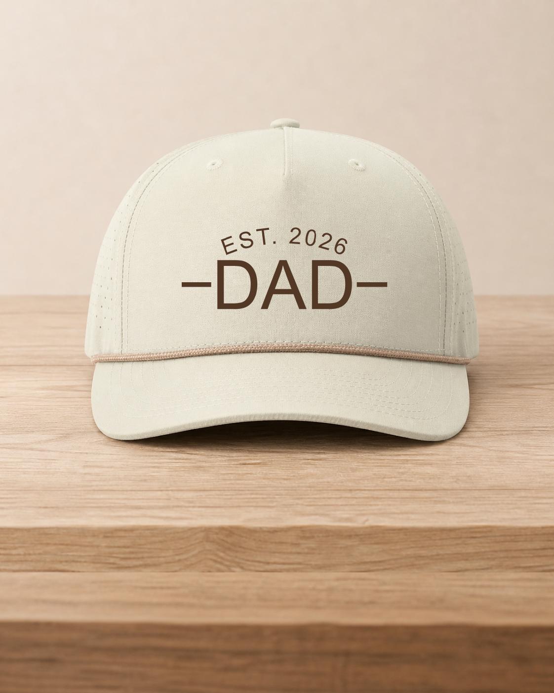 Custom Dad Est 2026 Richardson Rope Hat | Embroidered Snapback Performance Cap