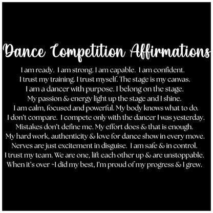 Dance Competition Affirmations Hoodie – Inspirational Dance Sweatshirt for Girls