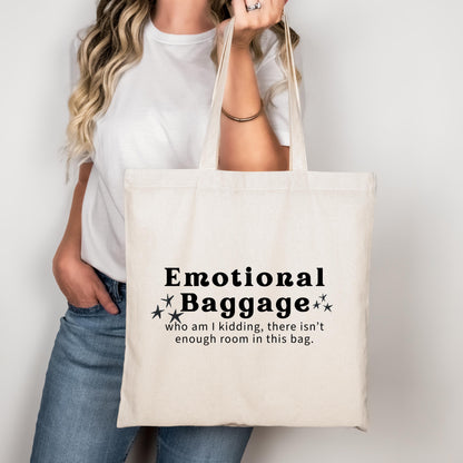 Emotional Baggage Tote Bag | Sarcastic Canvas Bag