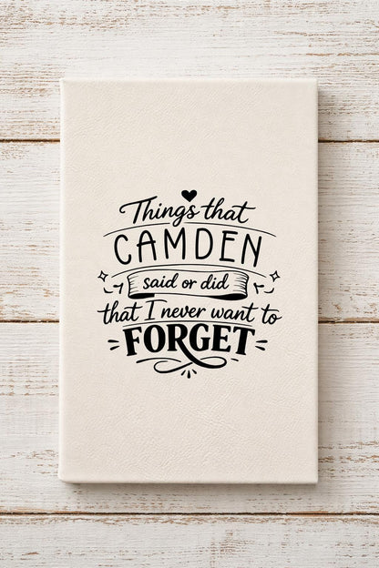 Personalized Memory Journal | Keepsake Gift | Mother's Day Gift