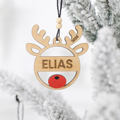 Personalized Reindeer Christmas Ornament