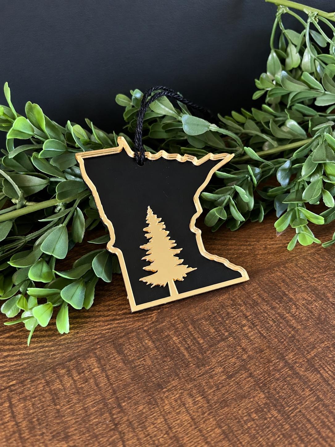 State Personalized Wood & Acrylic Christmas Ornament