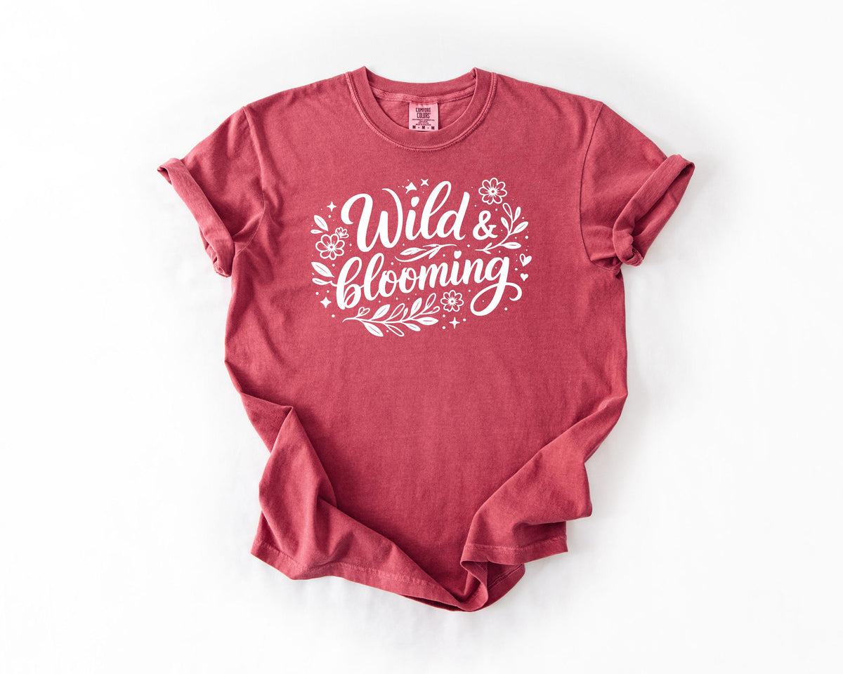 Wild & Blooming Floral T-Shirt | Comfort Colors 1717 Tee | Boho Graphic Shirt