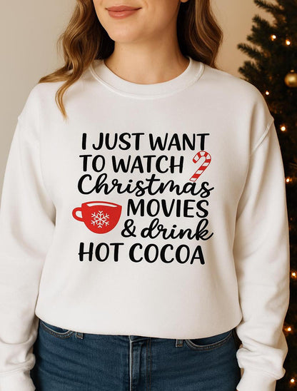 Christmas Movies Hot Cocoa Sweatshirt