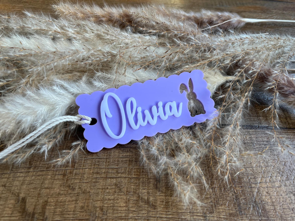 Personalized Easter Acrylic Basket Tag