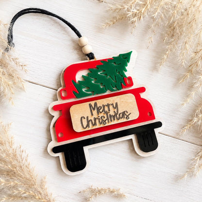 Personalized Christmas Truck Ornament