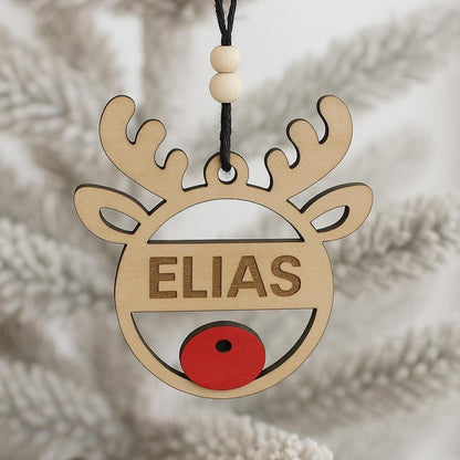 Personalized Reindeer Christmas Ornament