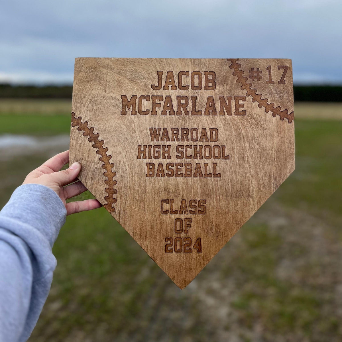 Laser Engraved Solid Wood Sports Plaques – Baseball, Basketball, Hockey Player Gifts