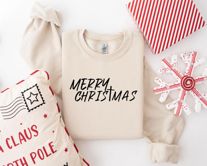 Merry Christmas Sweatshirt – Cozy Holiday Crewneck Apparel