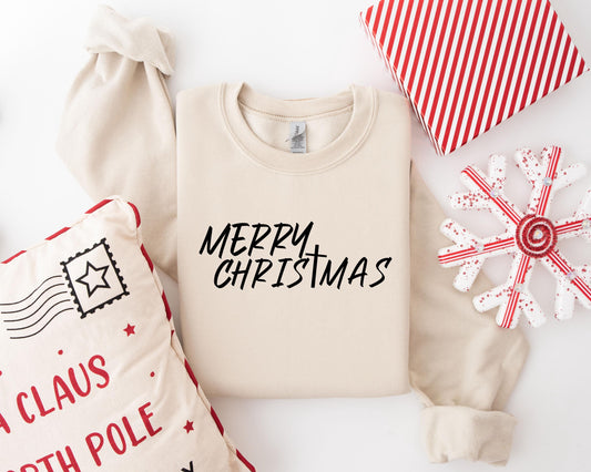 Merry Christmas Sweatshirt – Cozy Holiday Crewneck Apparel