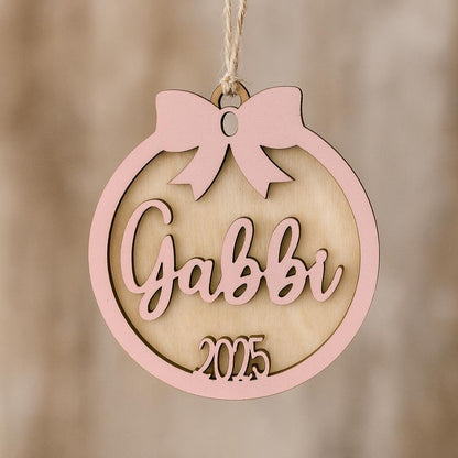 Personalized Wooden Baby's First Christmas Ornament