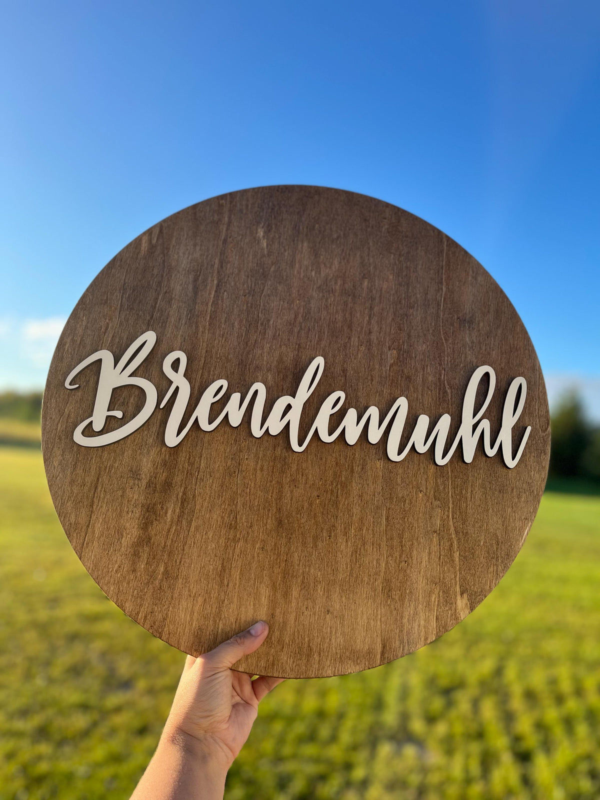 Personalized 3D Wood Name Sign – Round Nursery Decor