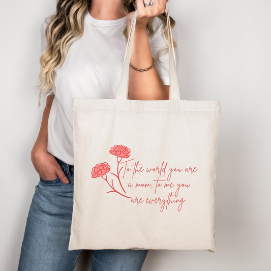 Floral Mom Tote Bag, Mother's Day Gift