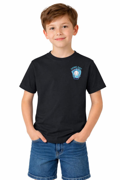 Youth Baseball Shirt – Melting Ice Cream Glove Game Day Tee
