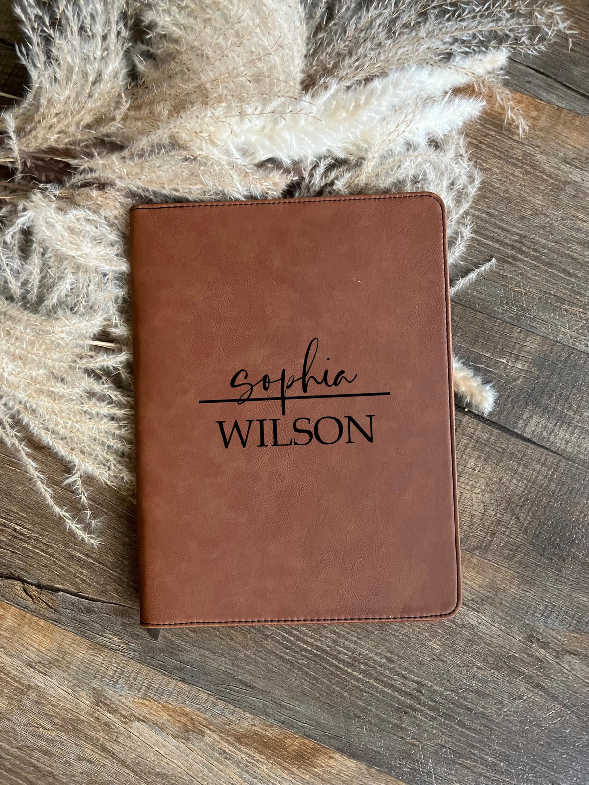 Personalized Faux Leather Portfolio Binder