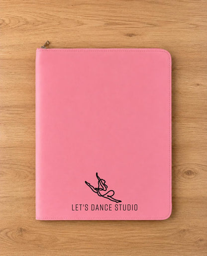 Personalized Dance Studio Zippered Portfolio