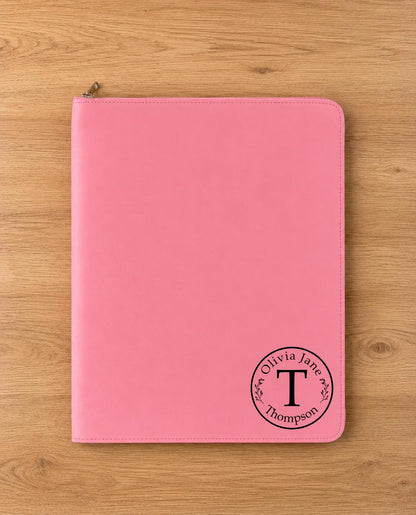 Personalized Faux Leather Portfolio Binder