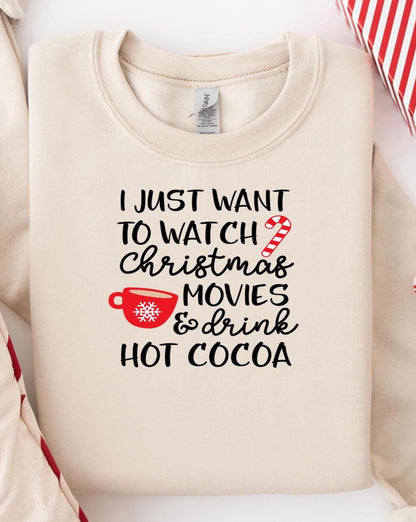 Christmas Movies Hot Cocoa Sweatshirt